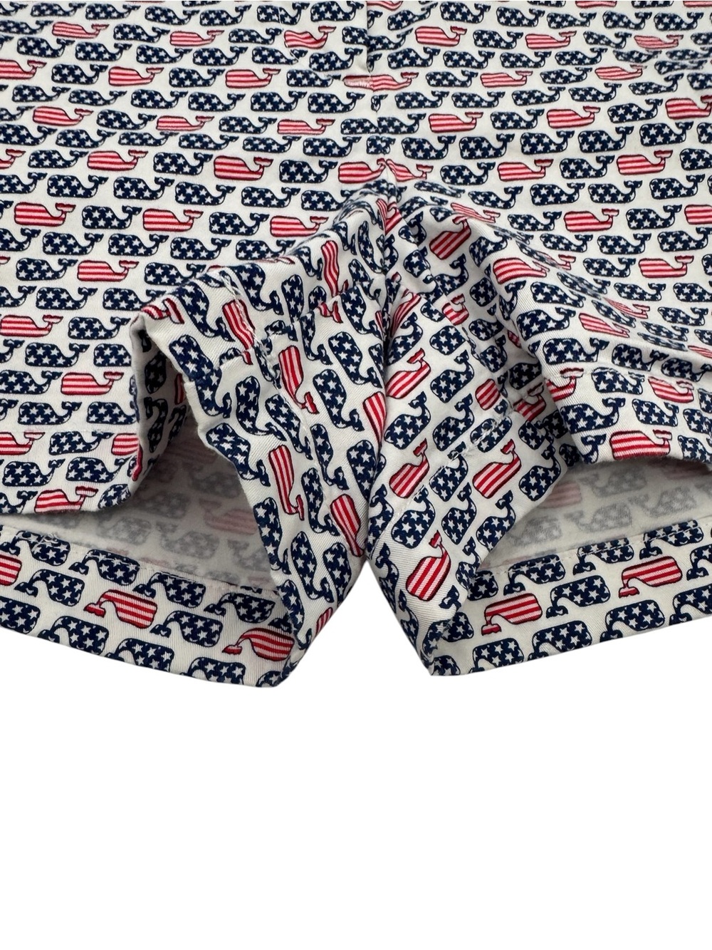 Vineyard Vines Stars and Stripes Whale Shorts 9" Rise 3" Inseam Pockets Size 4 - Picture 5 of 14